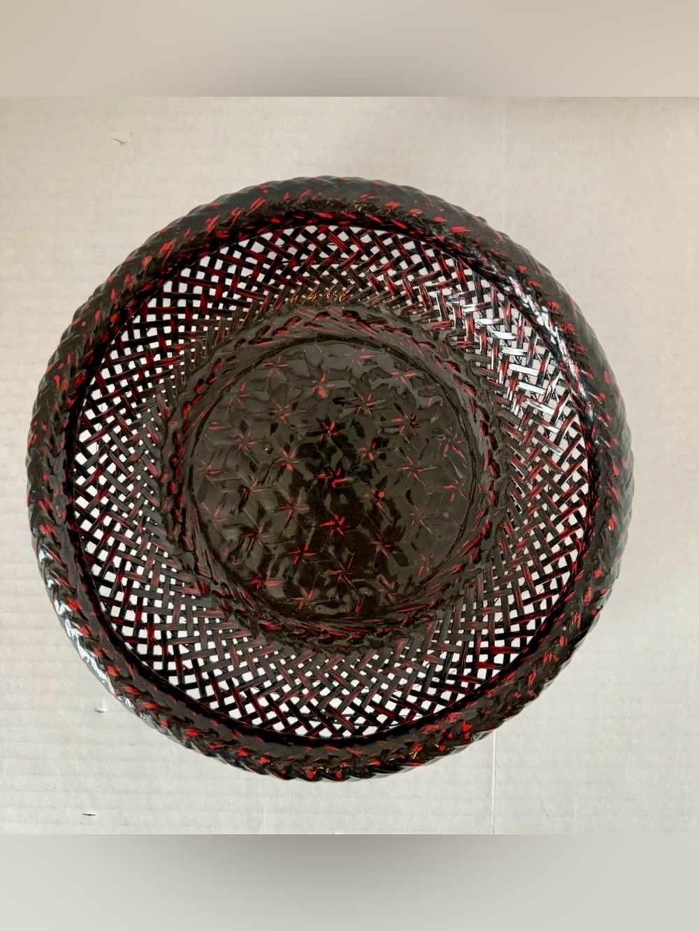 Bamboo basket, Japanese Rantai Shikki lacquerware bowl